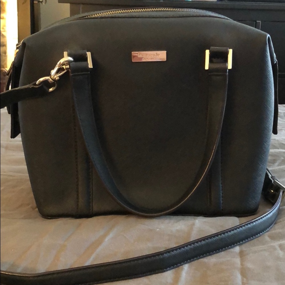 Kate Spade Black Leather Crossbody/Satchel Bag